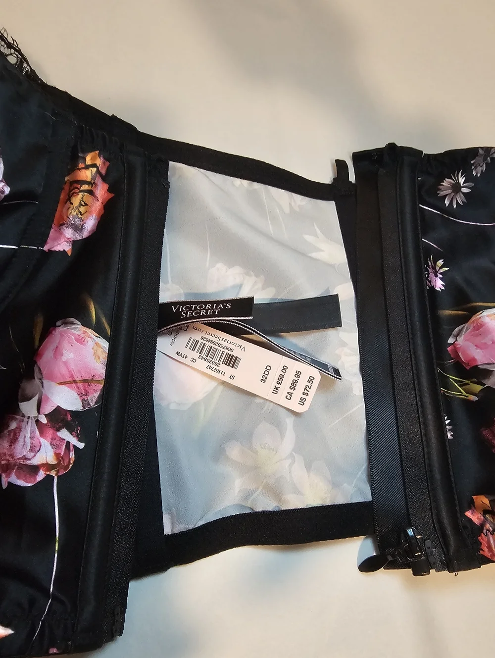 NWT Victoria's Secret Dream Angels Wicked SEXY Floral Uplift Bra 32DD Unlined